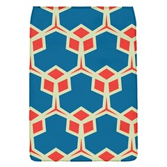 Orange Shapes On A Blue Background			removable Flap Cover (s) by LalyLauraFLM