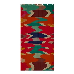 Retro Colors Distorted Shapes	shower Curtain 36  X 72  by LalyLauraFLM