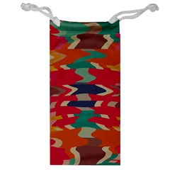 Retro Colors Distorted Shapes Jewelry Bag