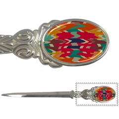 Retro Colors Distorted Shapes			letter Opener by LalyLauraFLM