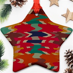 Retro Colors Distorted Shapes			ornament (star) by LalyLauraFLM