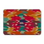 Retro colors distorted shapes			Small Doormat 24 x16  Door Mat