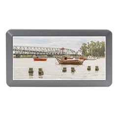 Boats At Santa Lucia River In Montevideo Uruguay Memory Card Reader (mini) by dflcprints