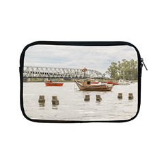 Boats At Santa Lucia River In Montevideo Uruguay Apple Ipad Mini Zipper Cases