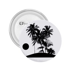 Tropical Scene Island Sunset Illustration 2 25  Buttons by dflcprints