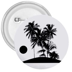 Tropical Scene Island Sunset Illustration 3  Buttons by dflcprints