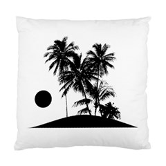 Tropical Scene Island Sunset Illustration Standard Cushion Case (one Side)  by dflcprints