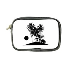 Tropical Scene Island Sunset Illustration Coin Purse