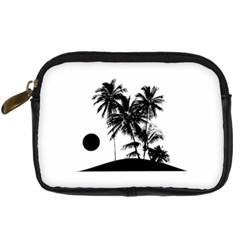 Tropical Scene Island Sunset Illustration Digital Camera Cases by dflcprints