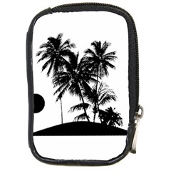 Tropical Scene Island Sunset Illustration Compact Camera Cases by dflcprints