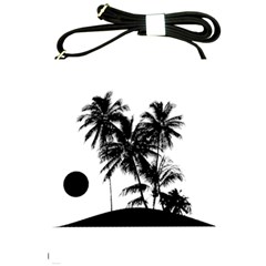 Tropical Scene Island Sunset Illustration Shoulder Sling Bags