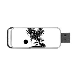 Tropical Scene Island Sunset Illustration Portable Usb Flash (one Side) by dflcprints