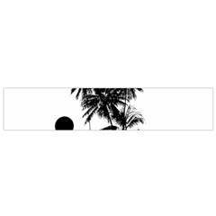 Tropical Scene Island Sunset Illustration Flano Scarf (Small) 