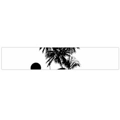 Tropical Scene Island Sunset Illustration Flano Scarf (Large) 