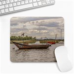 Fishing And Sailboats At Santa Lucia River In Montevideo Large Mousepads Front