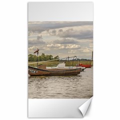 Fishing And Sailboats At Santa Lucia River In Montevideo Canvas 40  X 72   by dflcprints