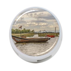 Fishing And Sailboats At Santa Lucia River In Montevideo 4-port Usb Hub (two Sides)  by dflcprints