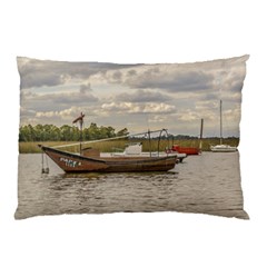 Fishing And Sailboats At Santa Lucia River In Montevideo Pillow Cases (two Sides) by dflcprints