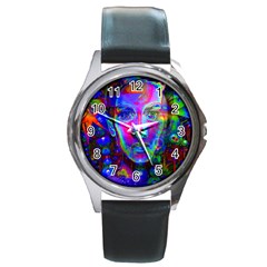 Night Dancer Round Metal Watches by icarusismartdesigns