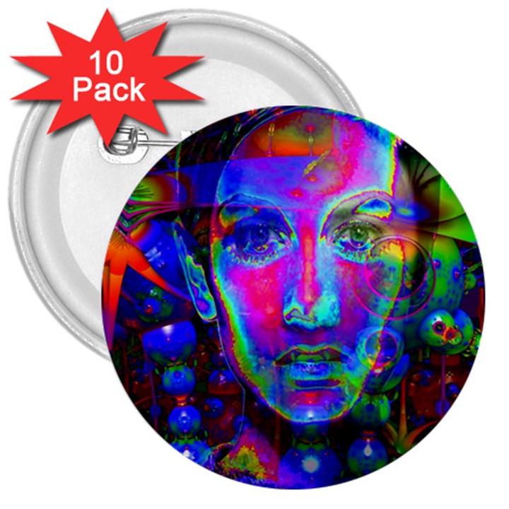 Night Dancer 3  Buttons (10 pack) 