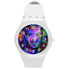 Night Dancer Round Plastic Sport Watch (m) by icarusismartdesigns