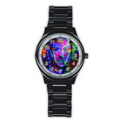 Night Dancer Stainless Steel Round Watches by icarusismartdesigns