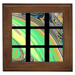 Black Window With Colorful Tiles Framed Tiles by digitaldivadesigns