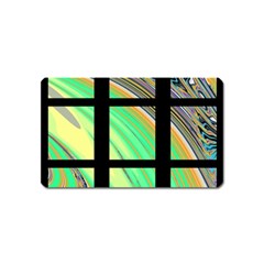 Black Window With Colorful Tiles Magnet (name Card) by digitaldivadesigns