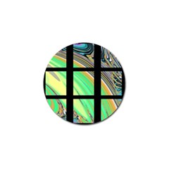 Black Window With Colorful Tiles Golf Ball Marker (4 Pack) by digitaldivadesigns