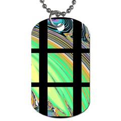 Black Window With Colorful Tiles Dog Tag (two Sides) by digitaldivadesigns