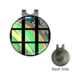 Black Window With Colorful Tiles Hat Clips With Golf Markers by digitaldivadesigns