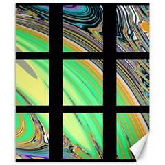 Black Window With Colorful Tiles Canvas 8  X 10  by digitaldivadesigns