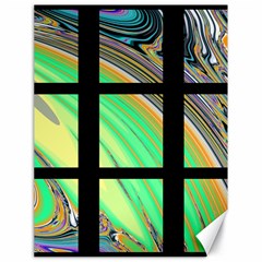 Black Window With Colorful Tiles Canvas 18  X 24   by digitaldivadesigns