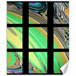 Black Window with Colorful Tiles Canvas 20  x 24   19.57 x23.15  Canvas - 1