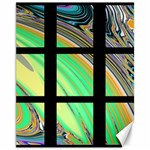 Black Window with Colorful Tiles Canvas 11  x 14   10.95 x13.48  Canvas - 1