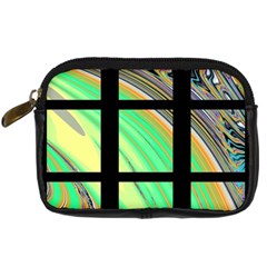 Black Window With Colorful Tiles Digital Camera Cases by digitaldivadesigns