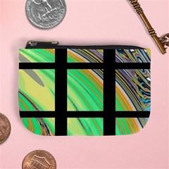 Black Window With Colorful Tiles Mini Coin Purses by digitaldivadesigns