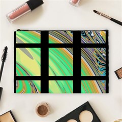 Black Window With Colorful Tiles Cosmetic Bag (large)  by digitaldivadesigns