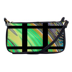 Black Window With Colorful Tiles Shoulder Clutch Bags by digitaldivadesigns