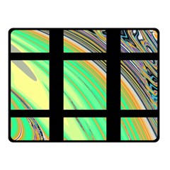 Black Window With Colorful Tiles Fleece Blanket (small) by digitaldivadesigns