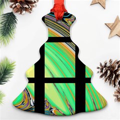 Black Window With Colorful Tiles Ornament (christmas Tree) by digitaldivadesigns