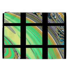 Black Window With Colorful Tiles Cosmetic Bag (xxl)  by digitaldivadesigns