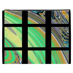 Black Window With Colorful Tiles Cosmetic Bag (xxxl)  by digitaldivadesigns