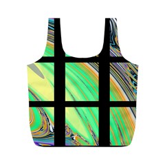 Black Window With Colorful Tiles Full Print Recycle Bags (m)  by digitaldivadesigns