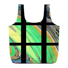 Black Window With Colorful Tiles Full Print Recycle Bags (l)  by digitaldivadesigns