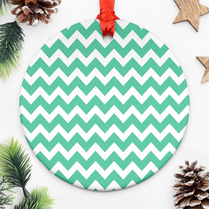 Chevron Pattern Gifts Ornament (Round) 