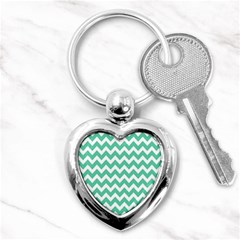 Chevron Pattern Gifts Key Chains (heart) 