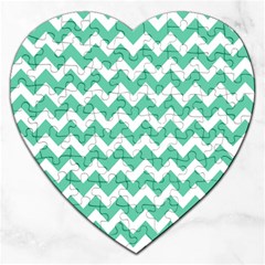 Chevron Pattern Gifts Jigsaw Puzzle (heart) by GardenOfOphir