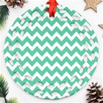 Chevron Pattern Gifts Round Filigree Ornament (2Side) Front