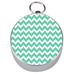 Chevron Pattern Gifts Silver Compasses